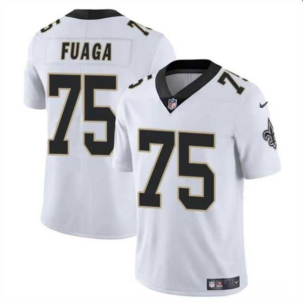 Men & Women & Youth New Orleans Saints #75 Taliese Fuaga White 2024 Draft Vapor Limited Stitched Jersey->new orleans saints->NFL Jersey